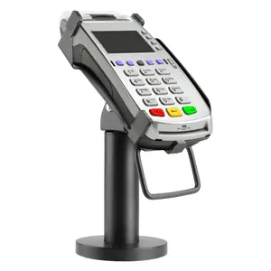 Mount-It! Credit Card POS Stand for VeriFone VX520 with 7" Steel Pole 360° Swivel & 45° Tilt for Easy Customer Interaction