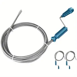 One Set Of 1pc Flexible Pipe Cleaning Shafts - Spiral Drain With Cleaning Hook