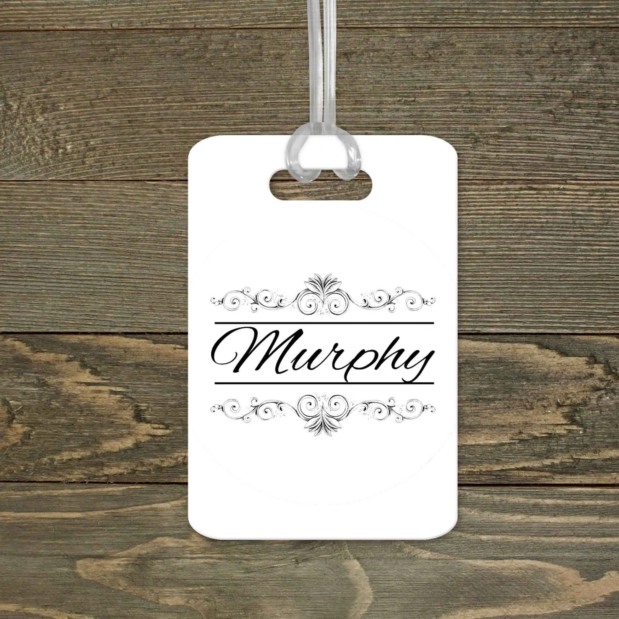 Personalized Luggage Tag | Custom Monogram Bag Tag | Decorative Vine