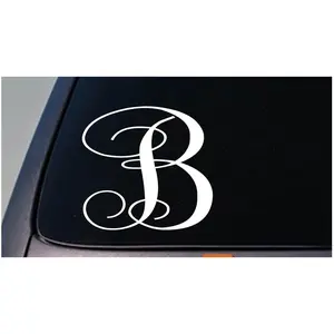 LETTER B 6" monogram sticker decal truck car window teach craft initials *D773*