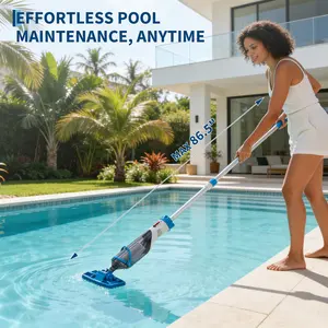 Cordless Handheld Pool Vacuum – Quick Charge, 80-Min Continuous Runtime, Rechargeable Cleaner for Above-Ground & In-Ground Pools