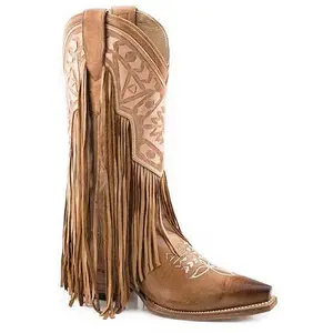 Women's Stetson Sloane Leather Boots Handcrafted Gold