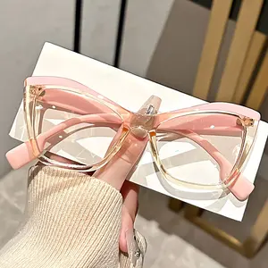 Women's Chic Cat-Eye Fashion Eyeglasses - Retro Tortoiseshell Full-Rim PC Frame, Blue Light Blocking Computer Lenses, Fashion Frames Accessories
