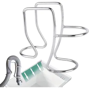 Adjustable 304 Stainless Steel Universal Washing Machine Drain Hose Holder Hook Laundry Tub Hose Guide Clip Utility Sink Hose Clamp
