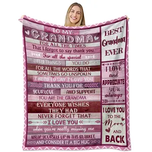 Grandma Mother's Day Birthday Gifts for Grandma from Granddaughter, Thoughtful for Grandma, Best Grandma Gifts Ideas Throw Blanket 60x 80
