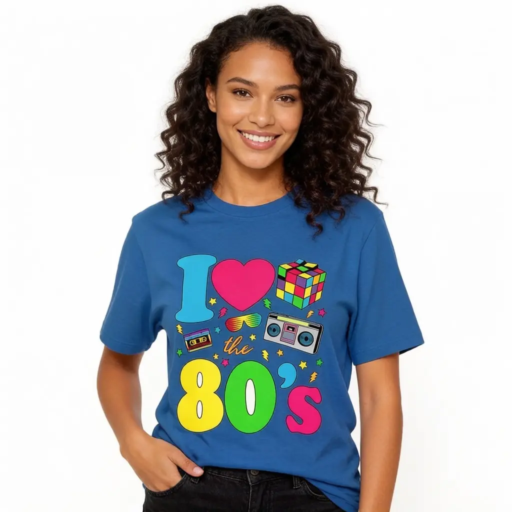 80s Retro Boombox Graphic T-Shirt for Women Y2K Oversized Summer Top, 100% Cotton Short Sleeve Casual Tee, Throwback Aesthetic Streetwear, Soft Elastic Comfort Fit for Daily Wear summerwins,