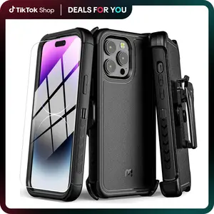 MYBAT PRO Maverick Series  Protective Case with Belt Clip Holster,  Drop-proof, Shockproof, with 360° Rotating Kickstand, Heavy Duty Protection