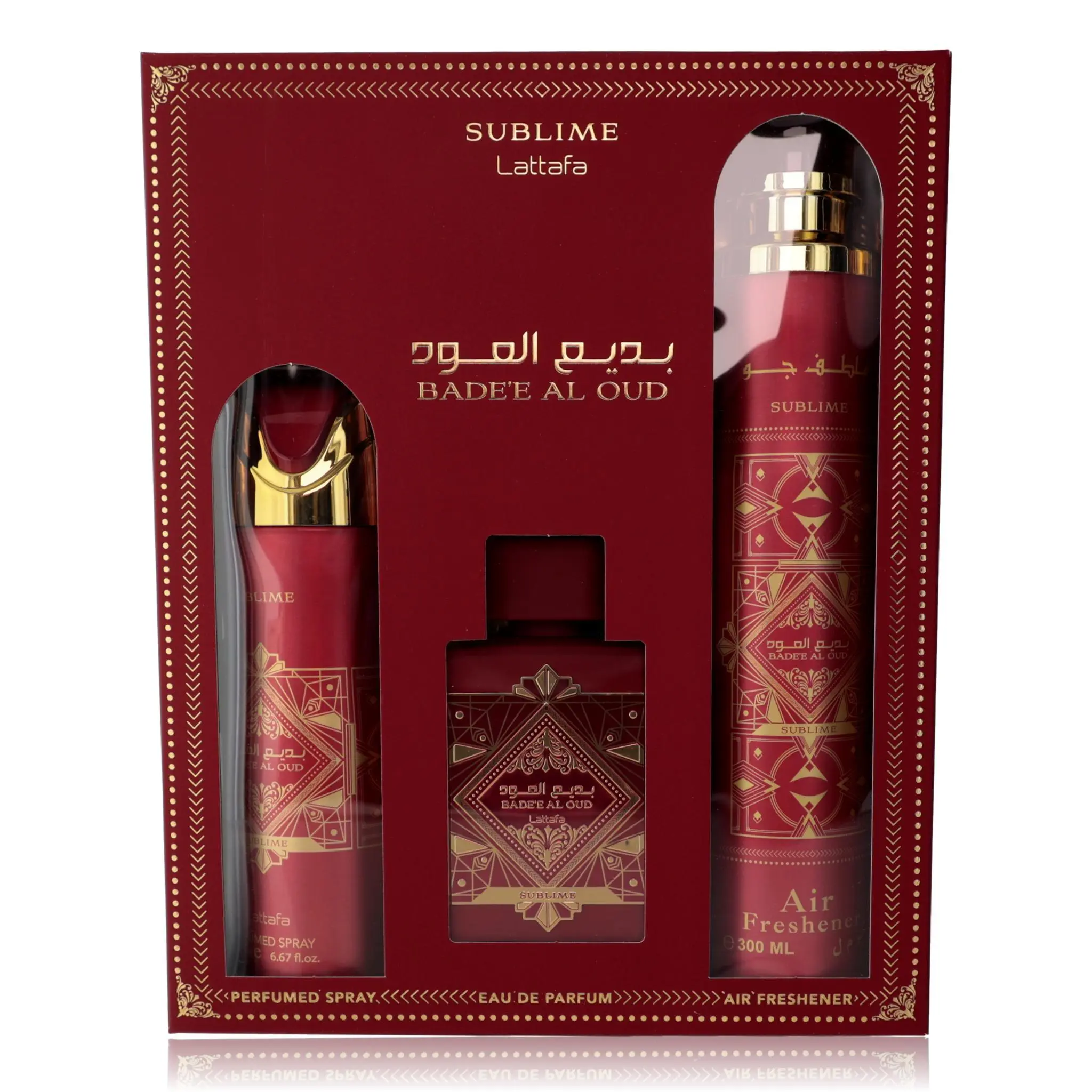 Lattafa Bad'e Al Oud Sublime Body Spray Unisex — Apple, Litchi, Rose | unisex woody perfume, lattafaamethyst oud edp perfume, lattafawomen's prive rose perfume, unisex amber woody cologne, plum, apple perfume, jasmine, litchi perfume, vanilla, litchi rose