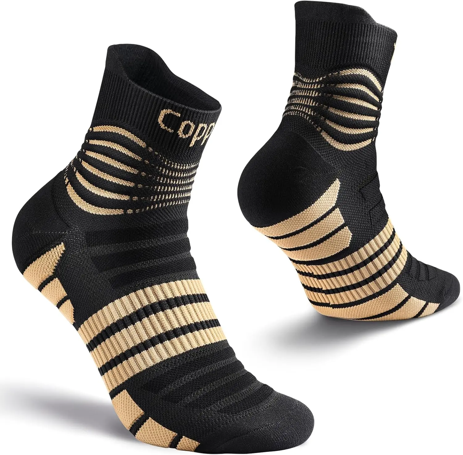 NEENCA Copper Ion Compression Socks for Sports Protection Unisex Promotes Blood Circulation Ideal for Running Traveling Pregnancy Flying Compression 20-30mmHg 1 Pair
