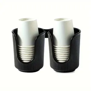 Paper Cup Holder Disposable Cup Holder Desktop Cup Holder Multifunctional Cup Organizer Storage Rack Multifunctional Double Bucket Cup Holder Storage Rack Bathroom Kitchen Living Room Cup Organizer Storage Rack Toothbrush Toothpaste Storage Rack
