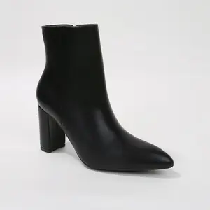 Sara Pointed Block Heel Ankle Boots