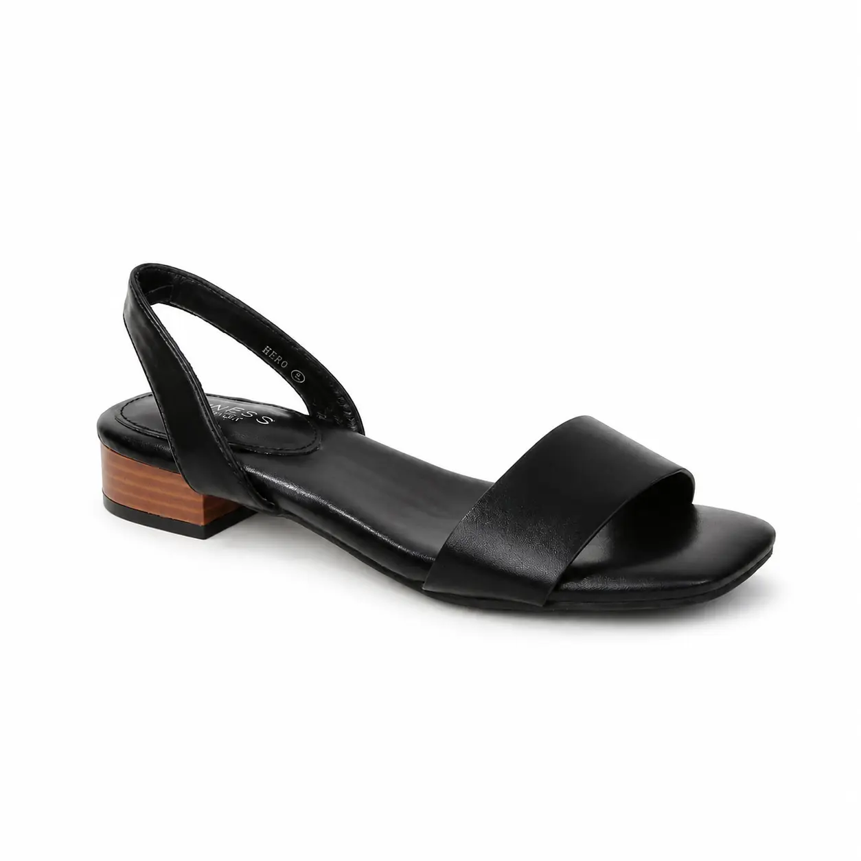 BERNESS Women's Hero Faux Leather Slingback Kitten Heels - Fashionable Slingback Sandals, Classy Sandal, Daily Wear Option, Elegant Minimalist Style, Comfortable Summer Footwear