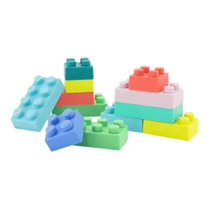 flash card Infantino Super Soft Building Blocks, Easy-to-Hold for Babies & Toddlers, BPA-Free, Multi-Colored, 12-Piece Set