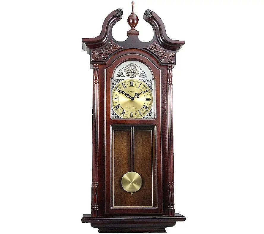Bedford Clock 38" Grand Antique Style Chiming Wall Clock