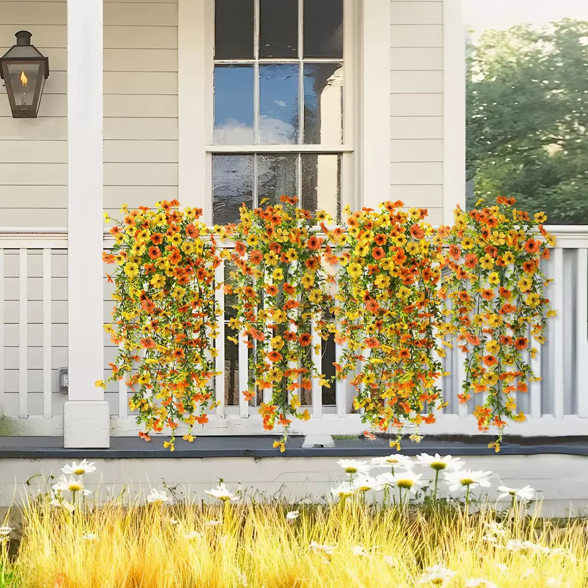 2/4 Bunches FakeFlower Vine, faux flower, Decorative Flowers forHome Party Wedding Outdoor Yard WallHanging, Ornaments, Mother's Day Gifts