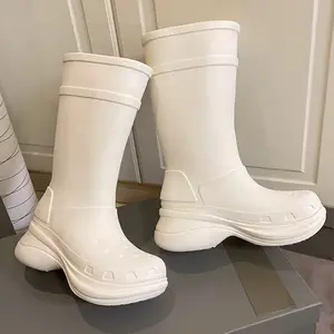 Bottom Anti slip Thick Bottom High top Walking show Rain Boots Men shoe Cave rubber boots Shaking