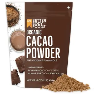 Foods Organic Cacao Powder, Rich Chocolate Flavor, Non-GMO, Gluten-Free, Cocoa, 16 ounce, 1 lb bag