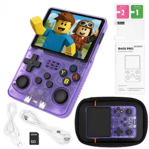 Umadeus R40S Pro Handheld Gaming Console 30000+ Classic Games 256GB SD Card 3.5" Screen Mini Portable PSP DS GBA PS1 MAME System with Headphones & Cables