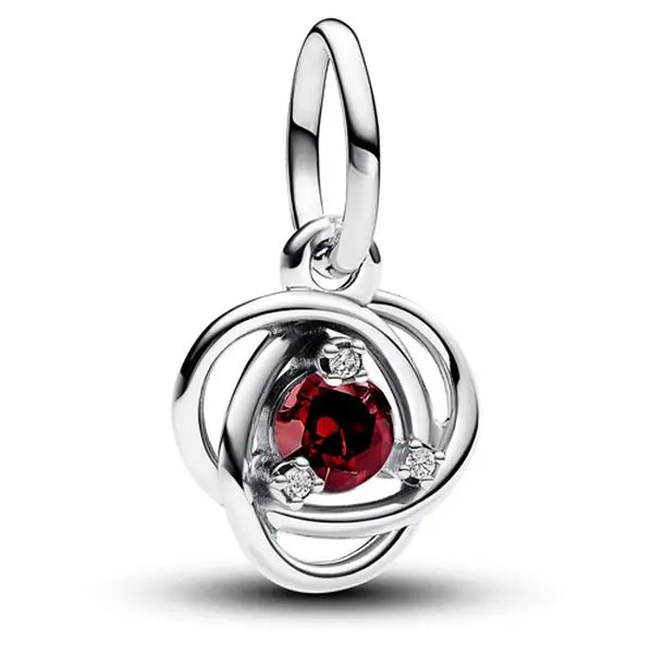 Pandora January Eternity Circle Dangle Bracelet Sterling Silver Women's Jewelry 793125C01
