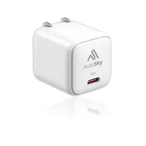 AutoSky 30W PD Adapter for Fast Charging - Compatible with Smartphones, Tablets, Laptops, and More - Portable and Durable - USB-C