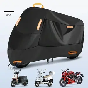 Outdoor Motorcycle Cover Waterproof Thick Polyester, UV Protection, All-Weather Motorbike & Scooter Cover, Durable, Reusable, Universal Fit