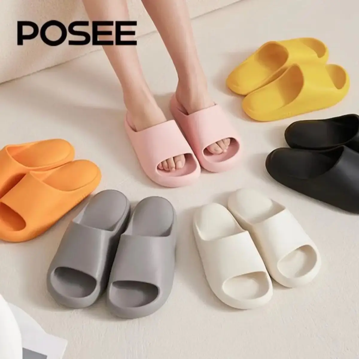 Posee pillow slipper slides for women and men-nonSlip, Shoe, Soft, Indoor Slipper, Slippers