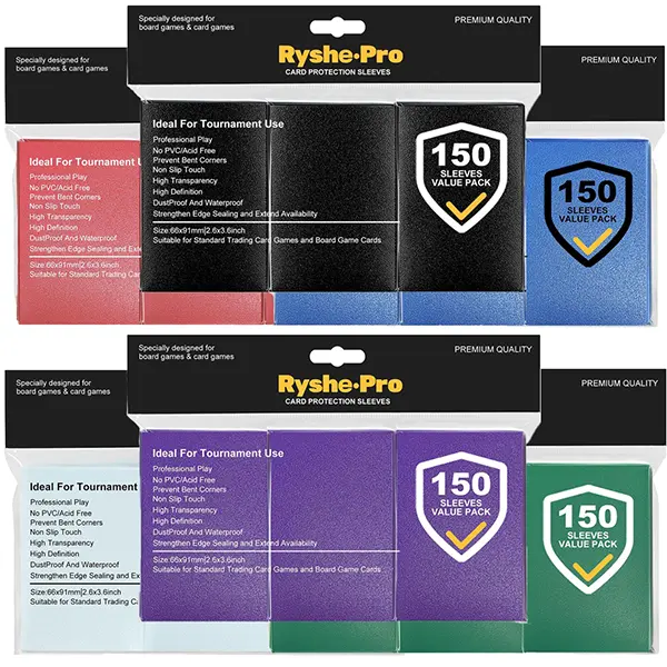 Premium Card Sleeves, 150 Sleeves 2.6''x3.6''(66x91mm) Compatible with Standard Sized Trading Card, Fit for MTG PTCG Game Card, Baseball Card, Sport Cards