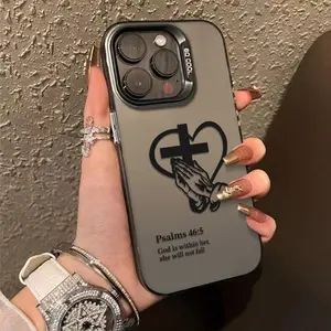 Bible Verse Print Phone Case Durable Hard Acrylic Back Case With An Anti-Yellowing Coating, Made From High-Quality Designed For Reliable Drop Protection For Your Phone For iPhone 17.16.15.14.13.12.11.X.XS.XSMAX.XR.8.7