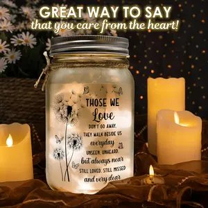 Sympathy Gifts for Loss of Loved One, Those We Love Don't Go Away Memorial Gifts, Celebration of Life Decorations, Bereavement Gift Ideas, in Memory of Loved One Gifts, Funeral Gifts Mason Jar Light