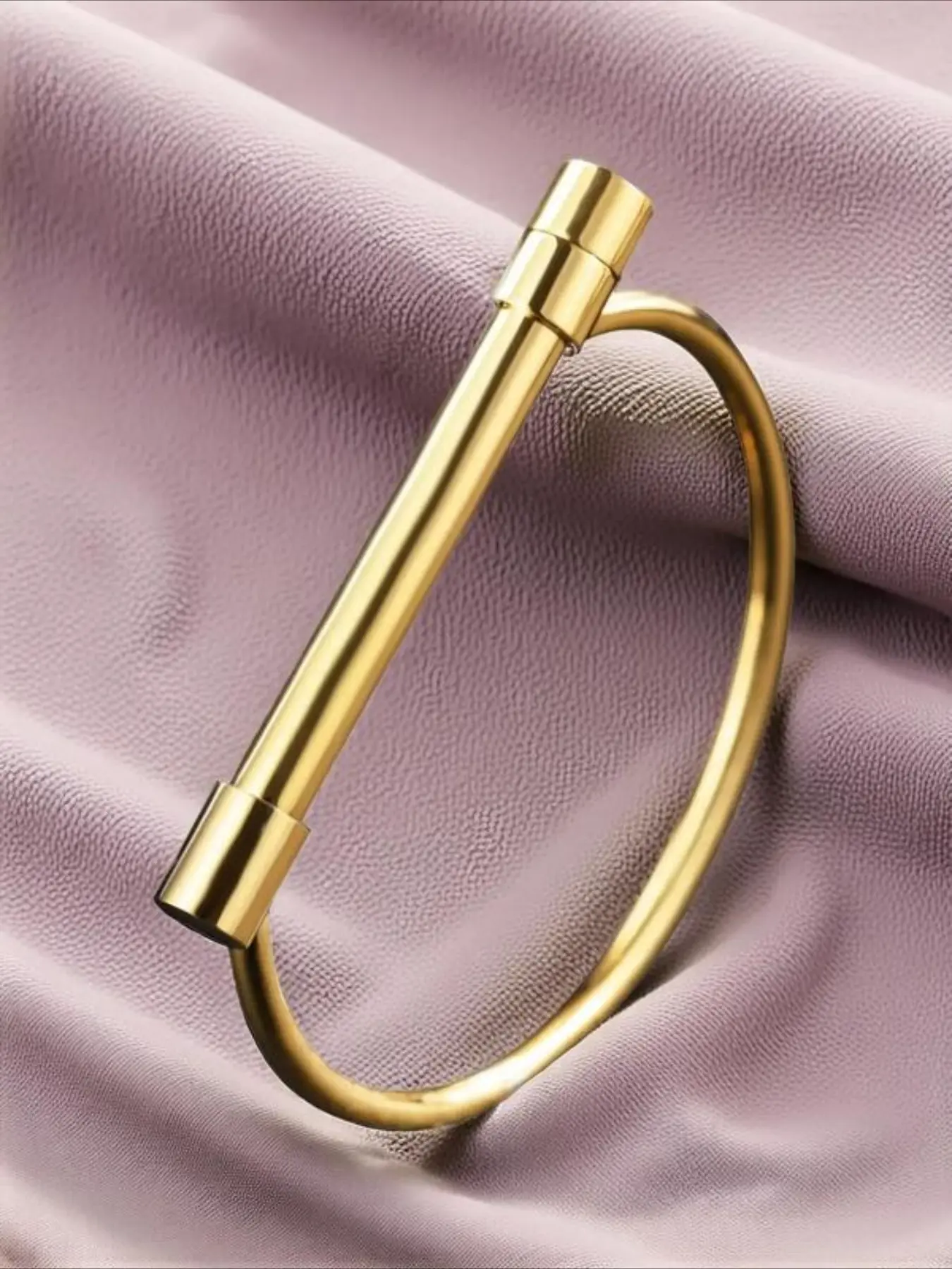 Unisex Street Style Horseshoe Shaped Trendy Stack Bangle, Trendy Minimalist Elegant Bangle Bracelets, Fashionable Vintage Jewelry for Women & Men As Gift, Modern Fashion Accessories, Stainless Steel Bracelet