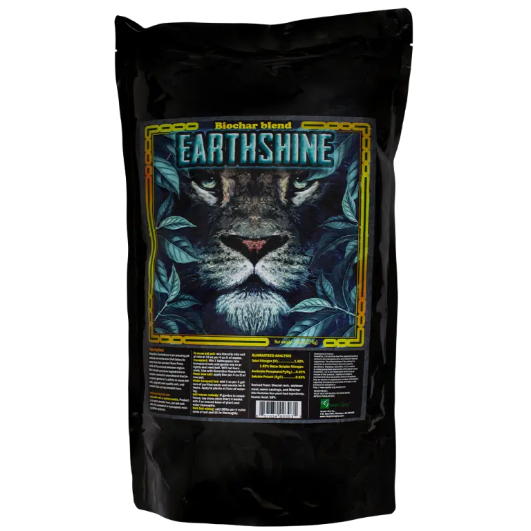 Green Gro Biologicals ES-3030 30 lbs Earthshine Biochar Blend, Plant Soil Amendment for Outdoor Garden, Improves Plant Growth, Improves Growth