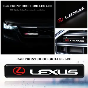 Car Decorative LED Front Grille Emblem Badge, Fits Lexus and Other Models, Car Accessories, Enhance Your Vehicle's Look, Easy Installation