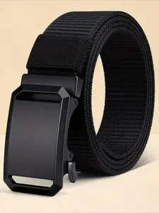 Multifunctional Elasticity Tactical Canvas Automatic Buckle Belt Canvas Tactical Workwear Casual Outdoor Military Training Pants Men's Belt