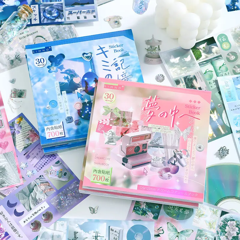 Dreamcore Japanese Aesthetic Sticker Book - 2 Styles, 30 Sheets, 700+ Glossy & Matte Art Adhesive Decorative Die-Cut Stickers for Journaling, DIY Crafts, Art Stickers #DealsforYouDays
