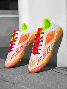 Men's Five-A-Side Ic Indoor Flat Soccer Shoes, Comfortable Breathable Training Sneakers for Indoor Football Fields, Sports Competition