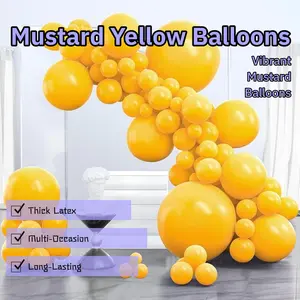 PartyWoo Mustard Yellow Balloons 100pcs Different Sizes of 36 18 12 10 5 Inch Yellow Fall Balloon Arch Kit for Birthday Engagement Baby Shower Bee Sunflower Little Cutie Party Decorations Yellow-Y10