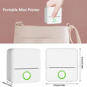 Portable Mini Pocket Wireless Thermal Printer for Labels, Receipts, Photos, Notes, and Learning - Compact Inkless Smart Label Printer for Journals, Scrapbooks, Travel, Memo Lists, Home Office