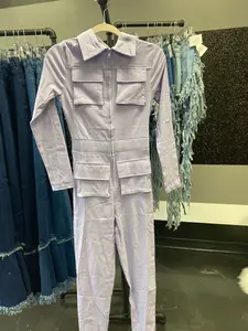 Lavender cargo jumpsuit