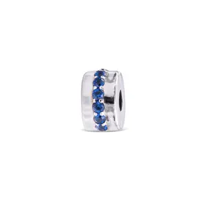 PANDORA Blue Sparkle Clip Charm 791972C01