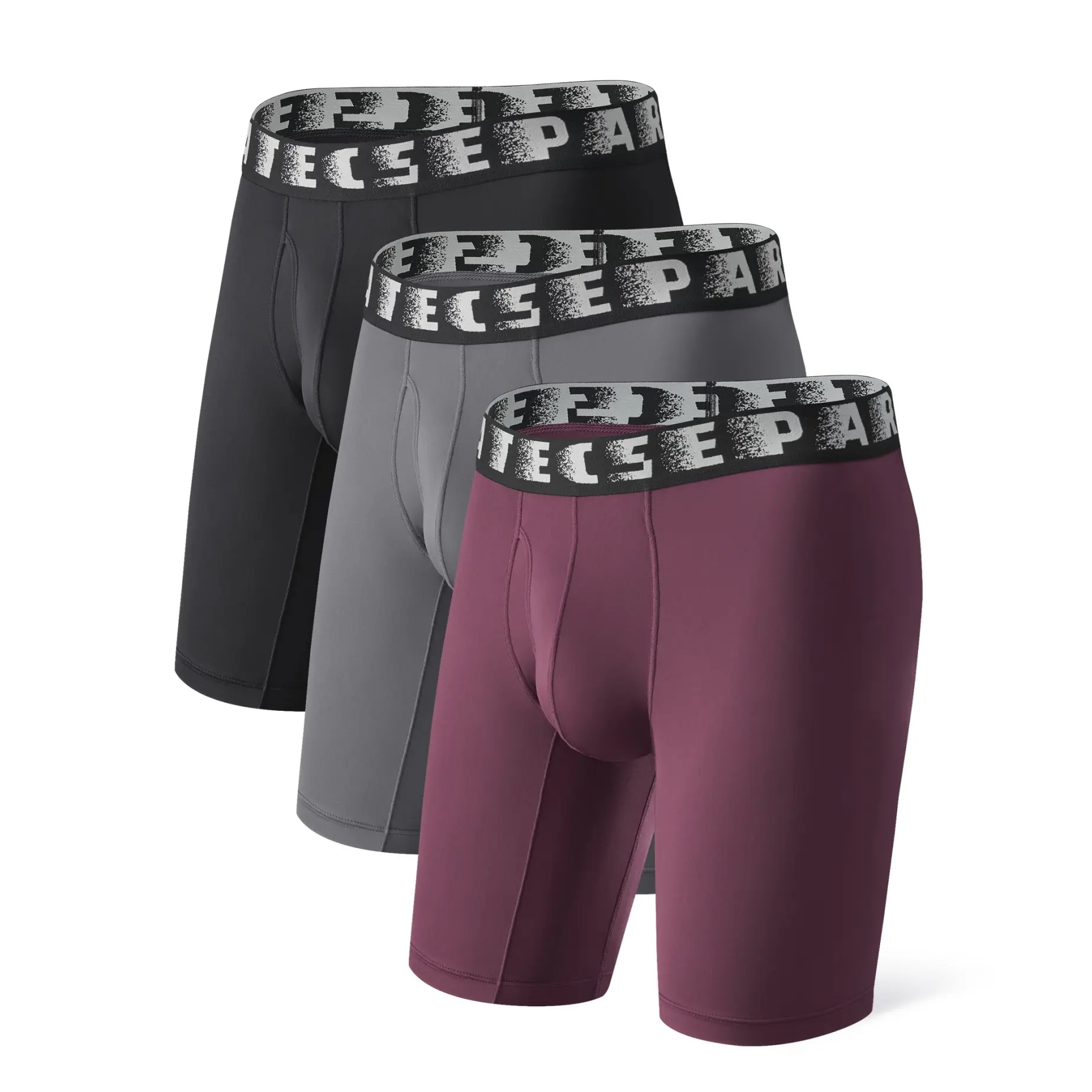 Black + Dark Gray + Deep Grape Purple