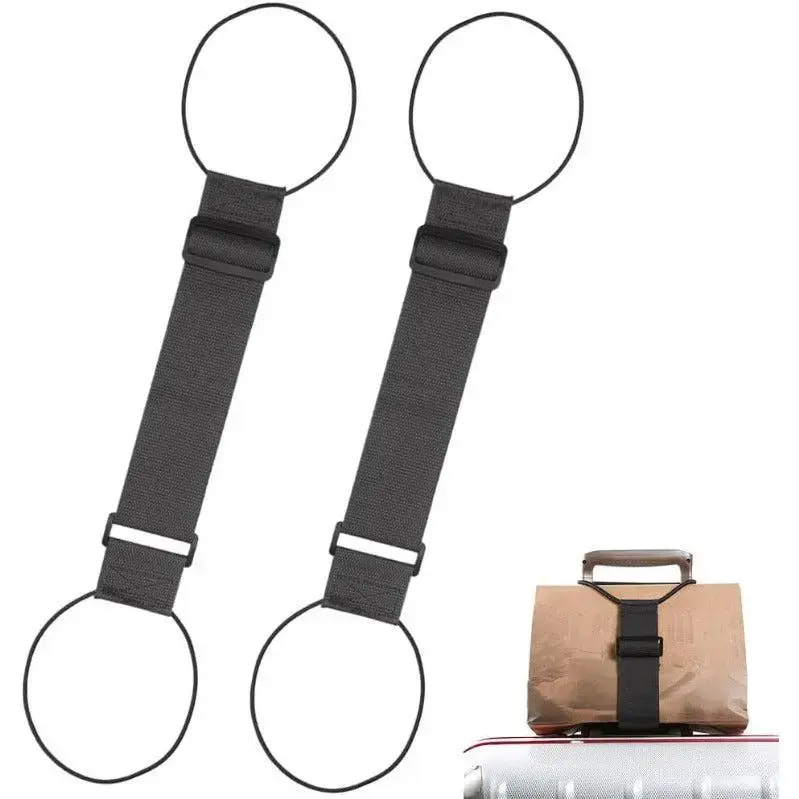 2pack Multi Use Strong Adjustable Luggage Connector Straps For Suitcases Rainbow Travel Straps Secure Organize Anti Theft Straps