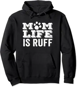 Mom Life is Ruff Bold Vintage Rough Shadow Pullover Hoodie - Taylorde Shop 41B07QBJ8VZP