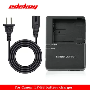 EDEKOY LC-E8 Battery Charger for Canon Cameras | 8.4V 0.72A Fast Charging | Safe for Travel & Studio Use | Auto-Shutoff & Circuit Protection