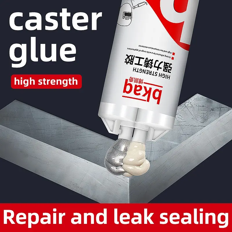 High-Temperature Waterproof Metal Repair Adhesive, 50ML Cast Iron Glue Set, Home Outdoor Hotel Restaurant Multi-Purpose Use