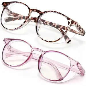 Outray 2 Pairs Anti Fog Safety Goggles Protective Glasses Blue Light Blocking Eyeglasses for Men Women