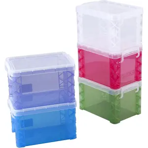 Super Stacker Index Card Box, 4 x 6 Inch Index Cards File Box, Note Holder, Index Card Holder, Flash Card Holder, Perfect for 4x6 Index Cards, Storage Organizer Container, Assorted Colors, 1 Count