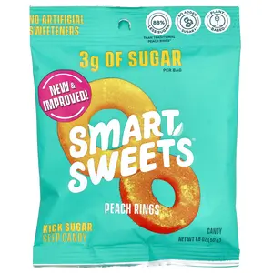 SmartSweets Peach Rings, 1.8 oz (50 g)