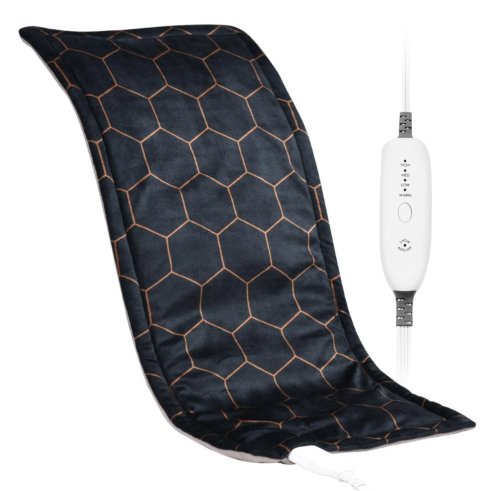 【summerfinds】VEVOR Far Infrared Heating Pad, 12" x 24" Weighted Heating Pad with Far Infrared Therapy, 4 Temperature Settings, 2-hour Auto-off, Electric Heating Pad for Back Neck Shoulder Abdomen Pain Relief