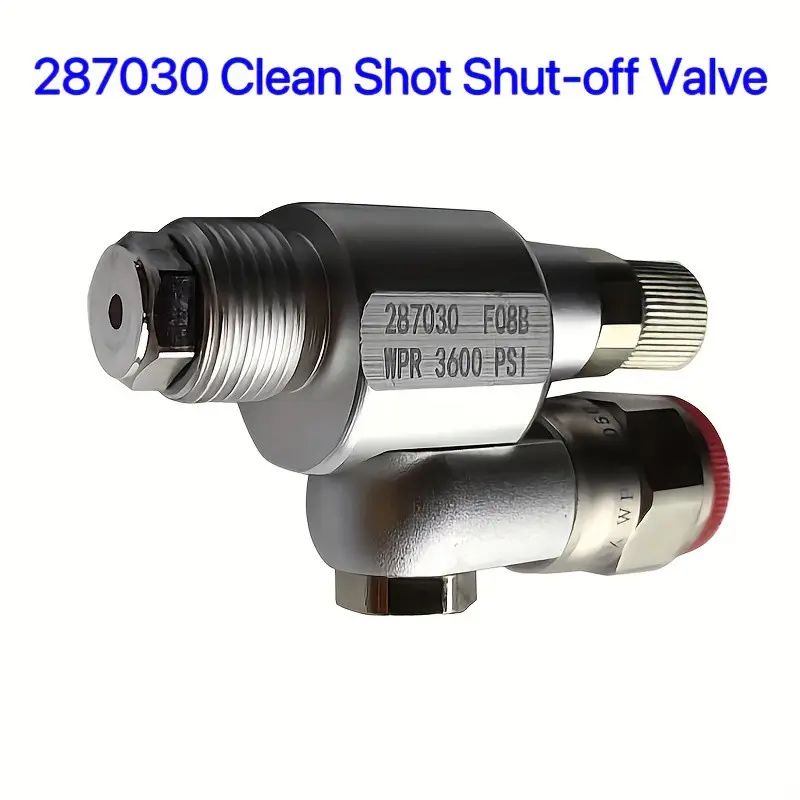 287030 Clean Shot Industrial Heavy Duty Shut-off Valve Swivel Joint, Thread Spray Gun Paint Sprayer Adapter, Airless Paint 7/8-Inch 180 Degree Rotation With Control Valve, for High Pressure Airless Paint Spray Gun Swivel Joint