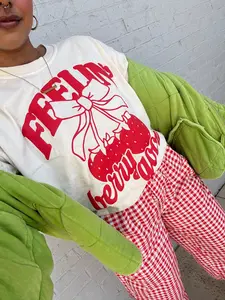 PUFF 'Berries & Bows' T-Shirt, Feelin' Berry Good 3D PUFF Print, Comfort Colors Tee